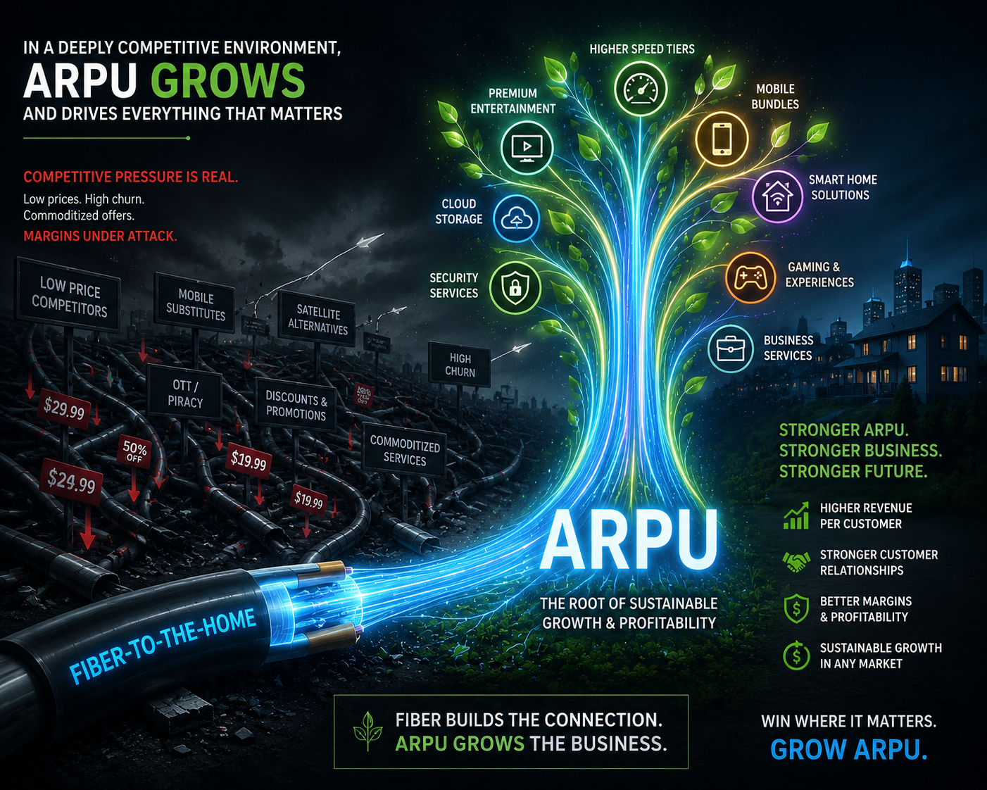 ARPU Growth as a Tree - As ARPU increases so does Customer Satisfaction